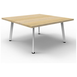 Serenity Coffee Table Square In White Satin Natural Oak 900Mm X 900Mm