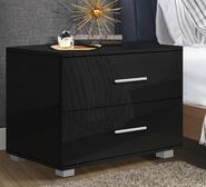 Set Of 2 Aljon Bedside Table Black