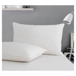 Set Of 2 Dreamaker Duck Feather & Down Pillows White
