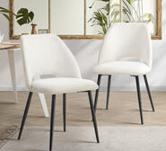 Set Of 2 Essie Linen Dining Chair Set Neutral