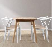 Set Of 2 Hans Wegner Dining Chairs White