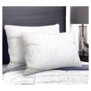 Set Of 2 Lisha Bamboo Pillow White