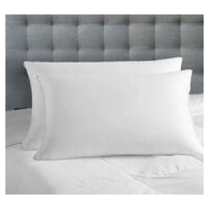 Set Of 2 Luxury Bamboo Gusset Pillows White