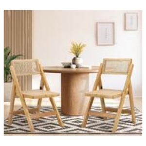 Set Of 2 Muriel Dining Chair Neutral 2 Seater