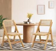 Set Of 2 Muriel Dining Chair Neutral 2 Seater