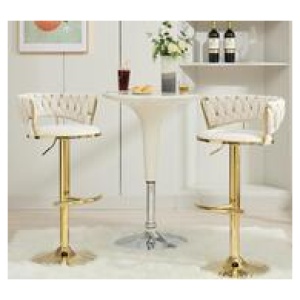 Set Of 2 Selene Bar Stools Neutral