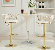 Set Of 2 Selene Bar Stools Neutral