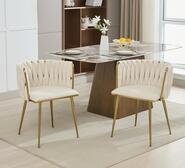 Set Of 2 Selene Dining Chairs Neutral