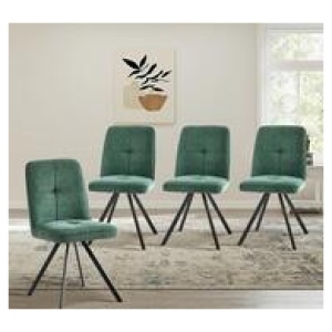 Set Of 4 Danreb Dining Chairs Green