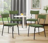 Set Of 4 Studs Dining Chairs Green