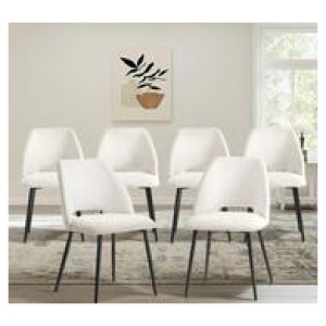 Set Of 6 Dachee Dining Chairs Neutral