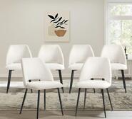 Set Of 6 Dachee Dining Chairs Neutral