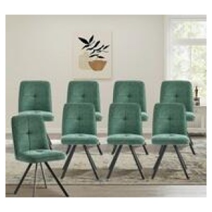 Set Of 8 Danreb Dining Chairs Green