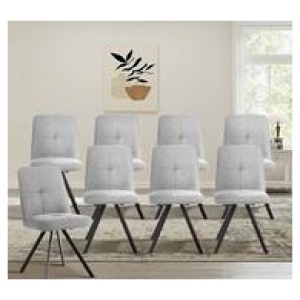 Set Of 8 Danreb Dining Chairs Grey