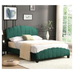 Shella Queen Bed Frame Green