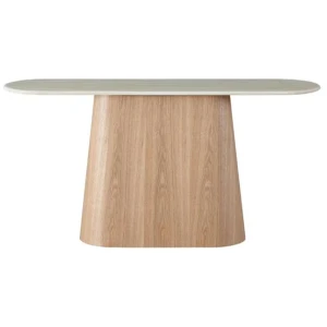 Sibley Artificial Marble Hallway Console Table White Travertine