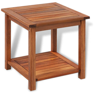Side Table Solid Acacia Wood 45X45X45 Cm