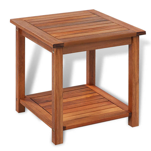 Side Table Solid Acacia Wood 45X45X45 Cm