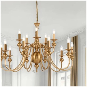 Siedel Vintage Pendant Hanging Lamp 15-Light Metal Copper Polished