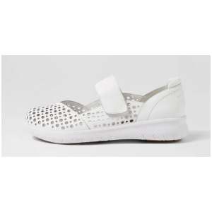 Sindis Xf White Leather Flat Shoes