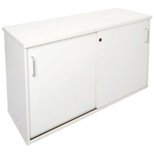 Sliding Door Sideboard 1800Mm W X 450Mm D X 730Mm H Natural White