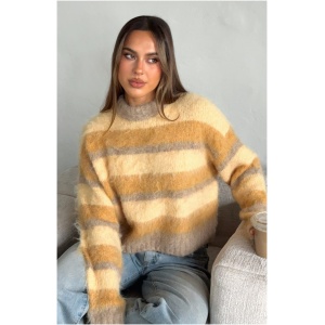 Soft Embrace Knit Sweater Honeycomb Stripe