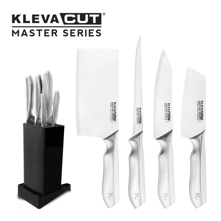 Speciality 4 Piece KlevaCut® Master Series Knife Set + Universal Knife Block