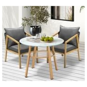 Spinda 2 Seater Outdoor Dining Set Grey
