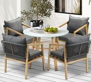 Spinda 4 Seater Outdoor Dining Set Grey