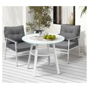 Spindle 2 Seater Outdoor Dining Set Grey