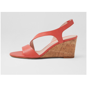 Staud Melon Cork Heel Leather Sandals