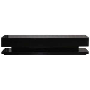 TV Cabinet with 3 Storage Drawers With High Glossy Assembled Entertainment Unit in Black colour
