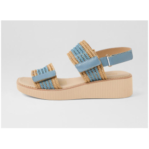 Tucker Natural Denim Fabric Sandals
