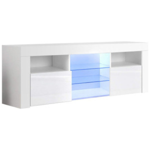 Tv Cabinet Entertainment Unit Stand Rgb Led Gloss Furniture 160 Cm