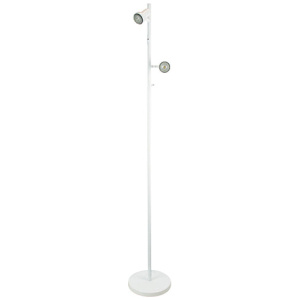 Twin Adjustable White Floor Lamp