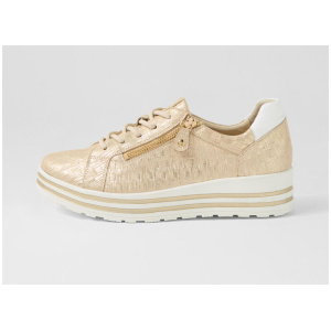 Vamra Xf Gold Sparks White Leather Sneakers