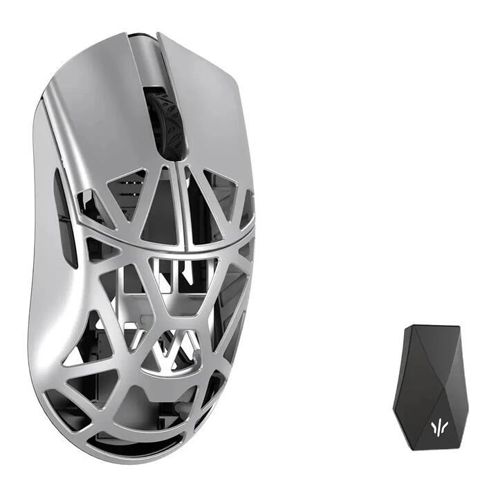 WLMOUSE Beast X Max 8K Magnesium Solid Sides Wireless Gaming Mouse - Metallic Silver