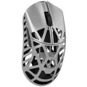 WLMOUSE Beast X Max Magnesium Omron Opticals Side Slits Gaming Mouse - Metallic Silver
