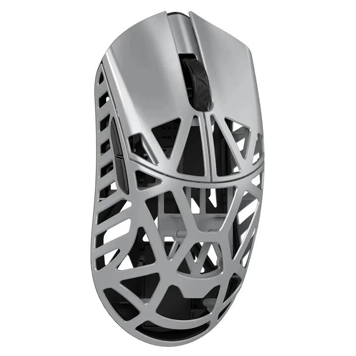 WLMOUSE Beast X Max Magnesium Omron Opticals Side Slits Gaming Mouse - Metallic Silver