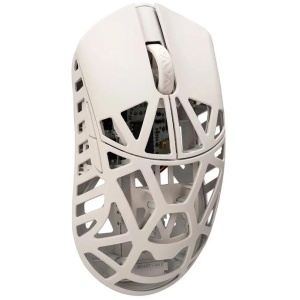 WLMOUSE Beast X Max Magnesium Omron Opticals Side Slits Wireless Gaming Mouse - Milky White