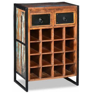 Wine Rack For 16 Bottles Solid Reclaimed Wood