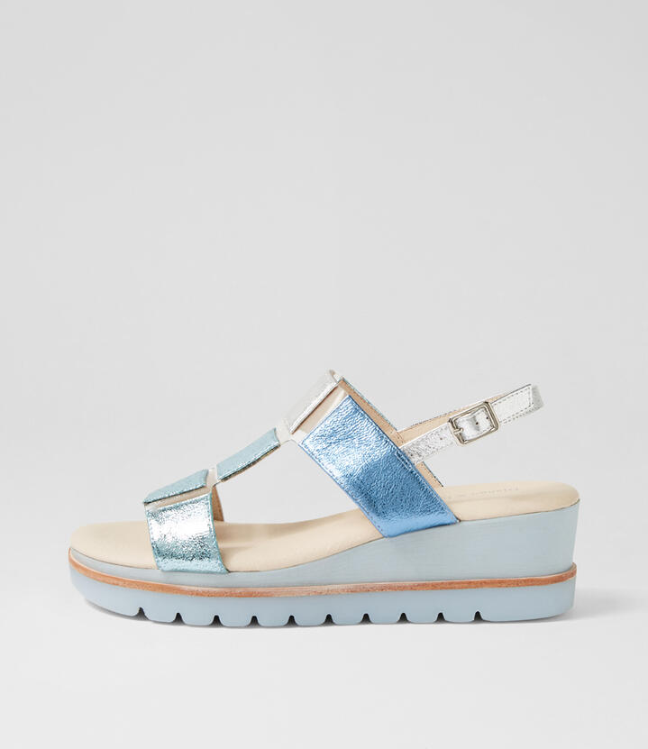 Winstall Blue Metallic Multi Sandals