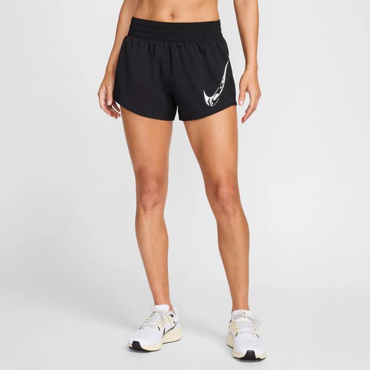 Women's One Mid-Rise Brief-Lined Graphic Shorts