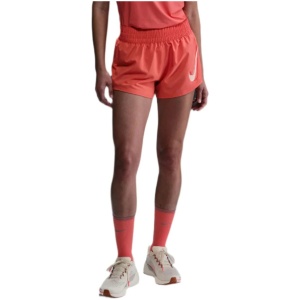 Women's One Swoosh Dri-FIT Mid-Rise Brief-Lined Running Shorts