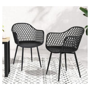 Wulan 4 Piece Pp Outdoor Dining Chairs Black