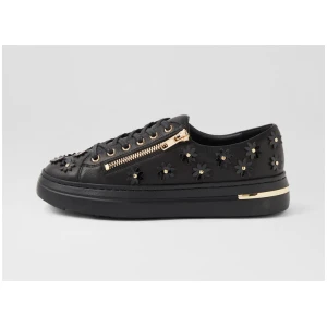 Wyntendo Black Leather Patent Sneakers