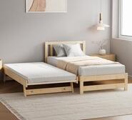 Xyriel Single Kids Bed With Trundle Neutral