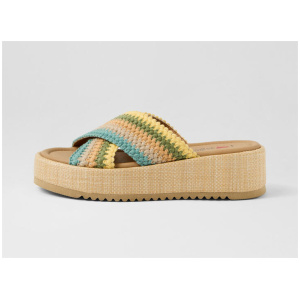 Zerzule Blue Zigzag Fabric Sandals