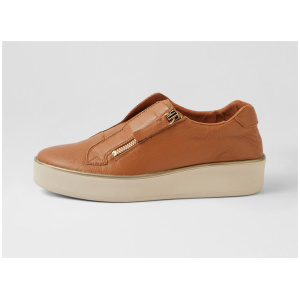 Zikta W Dark Tan Milk Leather Sneakers