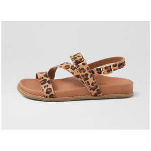 Zoorun Leopard Microsuede Sandals